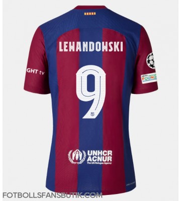 Barcelona Robert Lewandowski #9 Replika Hemmatröja 2023-24 Kortärmad